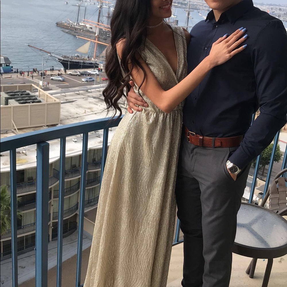 Lulus gold dress